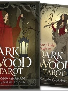 Dark Wood Tarot Deck - Illustrated Tarot Cards (Red, Cream, Gray)
